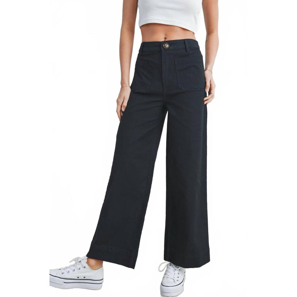 NEW BUTTERMELON wide leg long length jeans in black